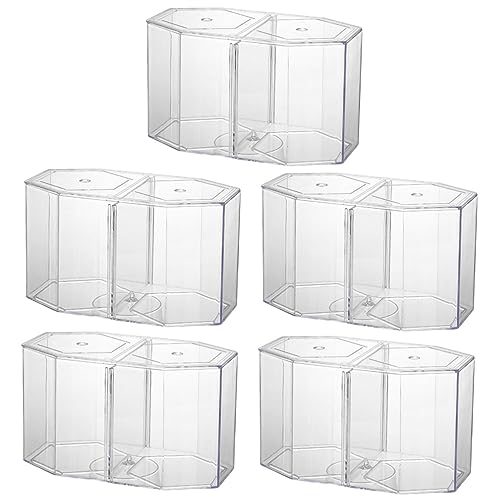 PRETYZOOM 5Er-Box Betta-Box Aquarium zubehör aquariumzubehör Aquarienversorgung Vivarienbecken Fisch Zubehör Fischzuchtbecken Betta-Panzer Inkubationsbox Isolationsbox Terrarium Plastik von PRETYZOOM