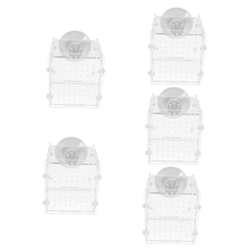 PRETYZOOM 5 Stücke Box Fisch Schlüpfen Box Leichte Tragbare Zucht Box Für Aquarium Tasse Design von PRETYZOOM