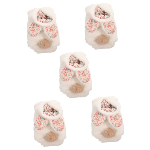 PRETYZOOM 5st Hase Große Ohren Baumwolle Kleider Klamotten Warmer Mantel Bekleidung Outfits Welpenmantel Kostüme Winddichte Hundekleidung Hund Wärme Kleidung Jacke Polyester Haustier von PRETYZOOM