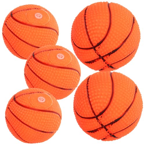 PRETYZOOM 5 Stücke Hund Basketball Spielzeug Quietschende Eier Interaktive Sport Haustier Hund Bälle PRETYZOOM 5 Stücke Hund Basketball Spielzeug Quietschende Eier Interaktive Sport Haustier Hund Bälle von PRETYZOOM