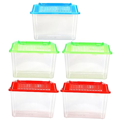 PRETYZOOM Schildkröten-futterbox Für Den Wohntank 5-teilig Gemischte Farben Kunststoff-fischtank-Set Für Reptilien Sicher Und Praktisch von PRETYZOOM