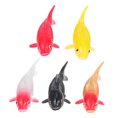 PRETYZOOM 5stücke Miniatur-koi-Fische Aus PVC Schwimmende Aquarienfiguren Bunte Künstliche Fische Zum Dekorieren Von Miniaturgärten Und Bonsais von PRETYZOOM