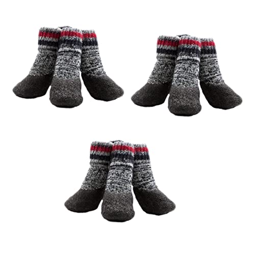 PRETYZOOM 6 Paare Hundepfotenschutz Für Den Winter Socken Für Hunde rutschfest Sockenschuhe Für Hunde Hundesockenschuhe Für Den Winter Hund Warme Socken Hundestiefel Klein Thermische Socken von PRETYZOOM