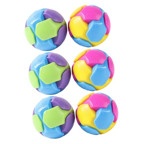 PRETYZOOM 6 STK Backenzaun-Ball Für Haustiere Spielzeug Kauball Für Haustier Bälle Für Hunde Hundebälle Haustierzubehör Interaktive Gummibälle TPR Weichkleber Beißball von PRETYZOOM