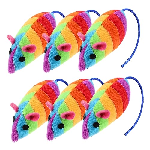 PRETYZOOM Mäusespielzeug 6 Stück Plüsch-katzenspielzeug Für Hauskatzen Kätzchen Neckspielzeug Heimtierbedarf Weiche Mäuse PRETYZOOM Mäusespielzeug 6 Stück Plüsch-katzenspielzeug Für Hauskatzen Kätzchen Neckspielzeug Heimtierbedarf Weiche Mäuse von PRETYZOOM