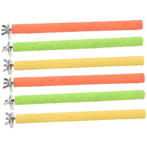 PRETYZOOM Papagei Barsch Stand Vogelkäfig Zubehör 6 Stücke Kauen Sticks Für Vogel Vogelkäfig Spielzeug Für Papageien von PRETYZOOM