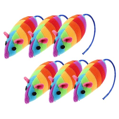 PRETYZOOM 6st Weiche Plüschmausspielzeuge -plüsch-katzenspielzeug Kätzchen-beißspielzeug Katze, Mäuse, Tiere, Spielzeug Katzenminze-mausspielzeug Plüschmauspuppe Spielzeugkatze Haustier PRETYZOOM 6st Weiche Plüschmausspielzeuge -plüsch-katzenspielzeug Kätzchen-beißspielzeug Katze, Mäuse, Tiere, Spielzeug Katzenminze-mausspielzeug Plüschmauspuppe Spielzeugkatze Haustier von PRETYZOOM
