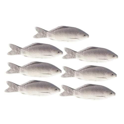 PRETYZOOM 7 Stück Simuliertes Fisch -haustierspielzeug Gefälschtes Fischmodell Realistische Küchenschmuck So, Als Ob EIN Fischspielzeug Wäre Fischspielzeug Für Katzen Tierfiguren Pu von PRETYZOOM