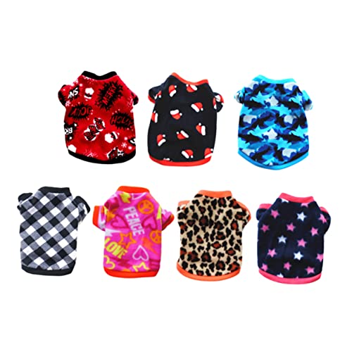 PRETYZOOM 7 Stücke Haustier Hund Hoodie Warme Mantel Outfit Hund Bequeme Kleidung Weiche Fleece Hund Kostüm von PRETYZOOM