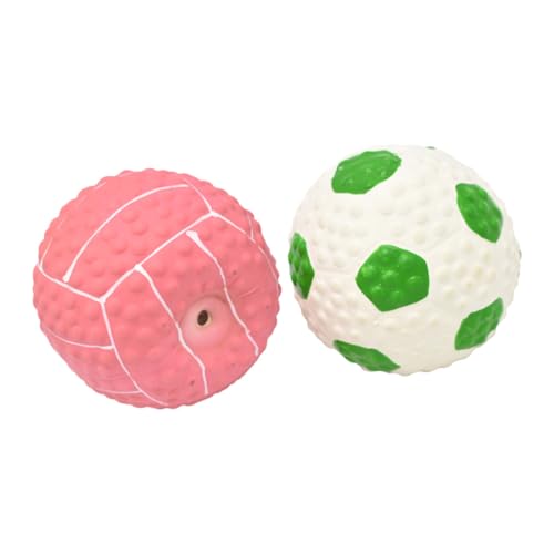 PRETYZOOM 8 Spielzeugball Kauspielzeug Beißspielzeug für Hunde Beißspielzeug für Welpen Hündchenspielzeug lustige quietschende Bälle Latexbälle für Hunde von PRETYZOOM