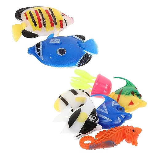 PRETYZOOM 8st Aquarium Landschaftsgestaltung Dekoration Spielzeug Murloc Tier Plastik von PRETYZOOM