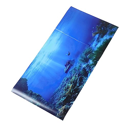 PRETYZOOM Dekorativer Aquarium Hintergrund Aufkleber Wasserwelt Dekoration Für Aquarien Abnehmbar Hochwertige Grafik Für Fische Und Pflanzen von PRETYZOOM