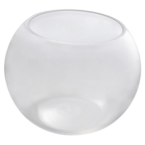 PRETYZOOM Aquarium Tank Multifunktions Betta Tank Desktop Dekorative Runde Glas Aquarium Für Home Office von PRETYZOOM