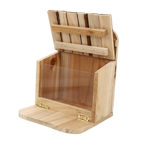 PRETYZOOM Feeder Holz Picknicktisch Für Futtersäule Aus Holz Für Garten Für Nüsse Und Snacks Haustier Futterstation Für Waldtiere von PRETYZOOM