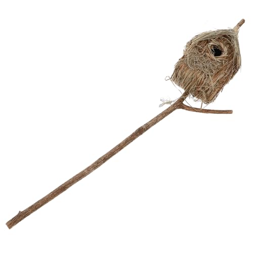 PRETYZOOM Gartenornament Mit Vogelhaus-Design Stehendes Ornament Für Garten Dekorativer Vogelhaus-pfahl Für Draußen Rustikales Gartendekor Kompakt Und Vielseitig Einsetzbar von PRETYZOOM