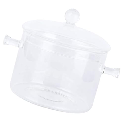 PRETYZOOM Glas-schmortopf Mit Ergonomischem Griff Hitzebeständiger Glastopf Transparenter Suppentopf Mit Deckel Kochtopf Für Zuhause von PRETYZOOM