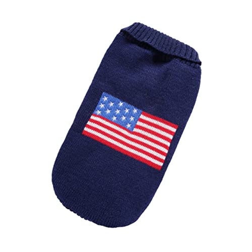 PRETYZOOM Modisches Haustier-partykostüm Hundepullover Mit Amerikanischer Flagge Gemütliche Kleidung von PRETYZOOM