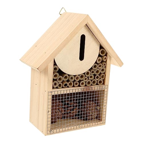 PRETYZOOM Hölzernes Insektenhaus für Garten Hängendes Bienenhotel Insektennest im Hüttenstil Bienen Schmetterlingen und Marienkäfern Nachhaltige Nisthilfe PRETYZOOM Hölzernes Insektenhaus für Garten Hängendes Bienenhotel Insektennest im Hüttenstil Bienen Schmetterlingen und Marienkäfern Nachhaltige Nisthilfe von PRETYZOOM