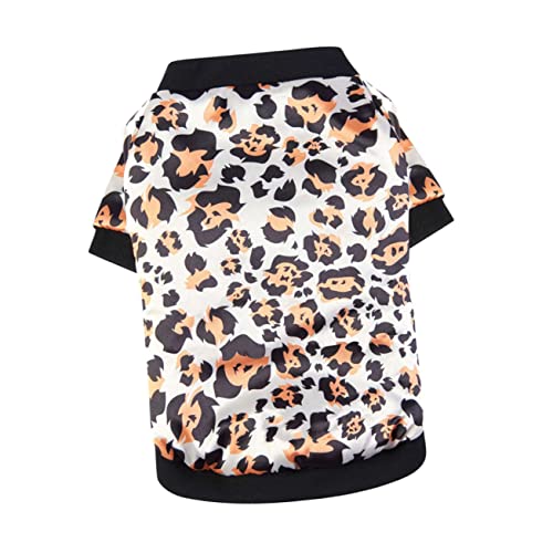 PRETYZOOM Kleidung mit Leopardenmuster für Hunde Haustier Hund Mantel Haustierkleidung Vintage-Shirts Kleider Hund welpen Mantel Haustier-Welpenmantel Hündchen Weste Baumwollmantel Baumwolle von PRETYZOOM
