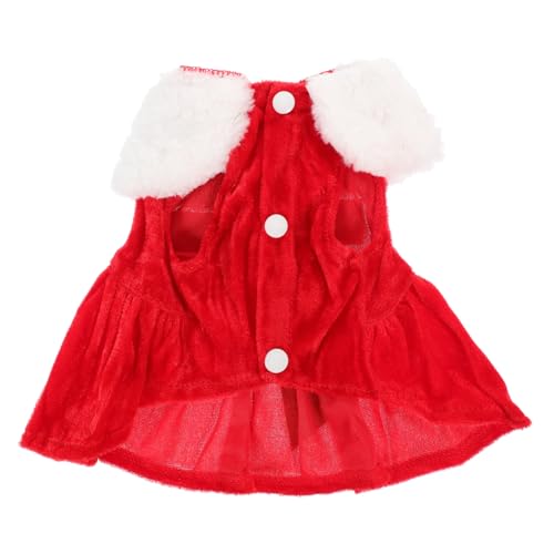 PRETYZOOM Hunderock Mit Schleife Weihnachtskatzenkleid Hundemantel Weihnachten Hundekleidung Hundekostüm Hundejacke Haustierkleidung Hund Kleidung Hundejacken Klaus Hündchen Goldener Samt von PRETYZOOM