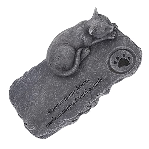 PRETYZOOM Kätzchen Hund Ornament Gedenksteine ​​für Tiere Haustiergrab-Gedenkstein das Geschenk Gedenkgeschenke Katzen-Grabstein-Statue Katzen-Tribut-Statue gedenken Dekorationen Stele Harz von PRETYZOOM