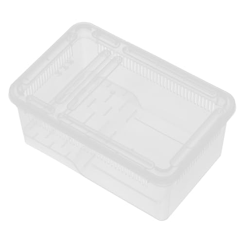PRETYZOOM Kasten Futterbox Für Reptilien Schildkrötenkäfige Insektenbehälter Eidechsenträger Springspinnen-Terrarium Lebensraum Der Schildkröte Insekten -Terrarium Plastik Transparent von PRETYZOOM