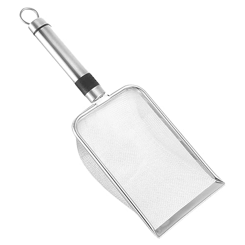 PRETYZOOM Edelstahl Katzenstreu Schaufel Robuste Ergonomische Katzentoilette Mit Großem Schaufelkopf Und Filterdesign Für Einfache Reinigung Von Katzenstreu Und KOT Langlebig Und von PRETYZOOM