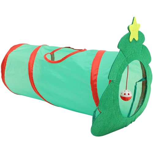 PRETYZOOM Katzentunnel-Röhrenspielzeug Weihnachtsbaum Haustier-Verstecktunnel Mit Glocke Zusammenklappbarer Schlaftunnel Für Katzen Bett Faltbares Kätzchen Interaktives Spielzeug Für Hunde PRETYZOOM Katzentunnel-Röhrenspielzeug Weihnachtsbaum Haustier-Verstecktunnel Mit Glocke Zusammenklappbarer Schlaftunnel Für Katzen Bett Faltbares Kätzchen Interaktives Spielzeug Für Hunde von PRETYZOOM