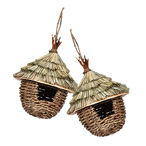 PRETYZOOM Raue Vogel Garten Decor Vogelhaus Große Boden Stroh Gewebt Nisten Nest für Vögel PRETYZOOM Raue Vogel Garten Decor Vogelhaus Große Boden Stroh Gewebt Nisten Nest für Vögel von PRETYZOOM