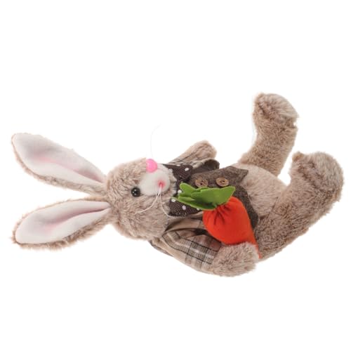 PRETYZOOM Osterhase Bunny hasenfiguren Holiday Decor dekoracje wielkanocne Garten Dekoration Kuscheltiere für Babys ausgestopftes Kaninchenspielzeug weiches gefülltes Tier Hase Stoff von PRETYZOOM