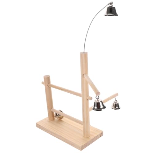 PRETYZOOM Papageien-sitzstange Vogelspielplatz Vogel-sitzstange Ständer Vogelspielzeug Aus Holz Vogelzubehör Papageien-spielständer von PRETYZOOM