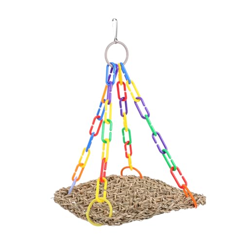 PRETYZOOM Vogelzubehör Kletternetz-Spielzeug Seegras Gewebt Für Papageien Hühnerstall-schaukelspielzeug Kletterspielzeug Für Vögel Vogelkäfig-hängekauspielzeug von PRETYZOOM