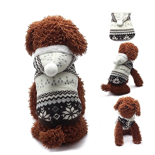 PRETYZOOM Partykleidung Für Haustiere Warmer Hundemantel Baumwollmaterial Schneemuster Bequem Für Outdoor-aktivitäten Größe 16 von PRETYZOOM