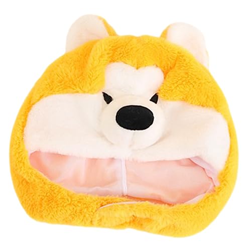 PRETYZOOM Plüsch-hundekopfbedeckung Hundepartyhut Hundeplüschhut Cosplay-Kopfbedeckung Neuheit von PRETYZOOM
