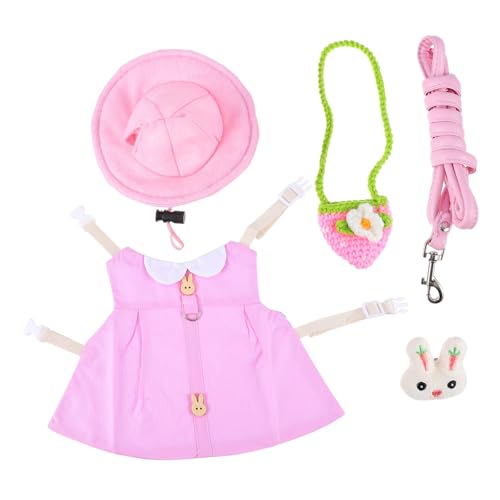 PRETYZOOM Kappen Set Haustier-Kaninchen-Kleidung Geschirr Kleid Hut Hase Osterkostü Kleidung Für Kaninchen Katze Und Hut Hut Haustier-Kleidung Hasengeschirr Frettchen Mini-Kappen Welpe von PRETYZOOM