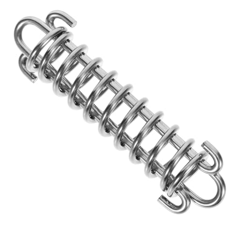 PRETYZOOM Spannungsfeder Hundeleinen Welpe Hundeleine einziehbar Rutschhundeleine Hundeleine mit Federn Hundeleine aus Metall Hochleistungsfeder stoßdämpfende Feder Rostfreier Stahl Silver von PRETYZOOM