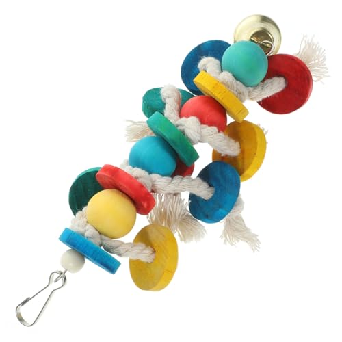 PRETYZOOM Vogel-papageien-Spielzeug Buntes Kauspielzeug Aus Baumwollseil Zum Aufhängen Hölzernes Sittich-beißspielzeug Vogel-kauspielzeug Zur Nahrungssuche PRETYZOOM Vogel-papageien-Spielzeug Buntes Kauspielzeug Aus Baumwollseil Zum Aufhängen Hölzernes Sittich-beißspielzeug Vogel-kauspielzeug Zur Nahrungssuche von PRETYZOOM