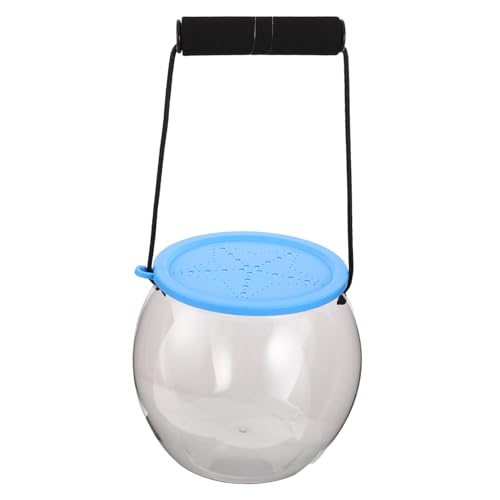 PRETYZOOM Transparenter Kunststoff Fischtank mit Deckel und Stabilem Griff Tragbarer Strand Eimer für Krabben Muscheln und Kleine Meeresbewohner Kompakt und Praktisch für Outdoor Aktivitäten von PRETYZOOM