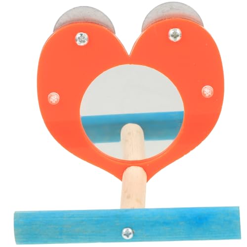 PRETYZOOM Vogels Piegel Vogelspielplatz Vogelspiegelspielzeug Zubehör Für Sittichkäfige Vogelständer Aus Holz Sitzstangen Für Vogelkäfige Nymphensittich-Spielzeug Puzzle Acryl Vogel Liefert von PRETYZOOM