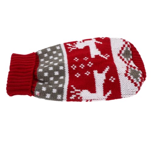 PRETYZOOM Thermische Haustierkleidung Hundemäntel Welpen Strickkostüm Weiches Material Pullover Süßestes Weihnachtsoutfit Für Hunde von PRETYZOOM
