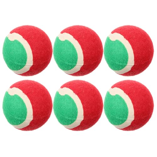 PRETYZOOM Spielzeug Für Hunde Weihnachtstennis 6er-Pack Hochfestes Hundebeißspielzeug Welpenspielzeug Für Hunde Outdoor-Spielzeug PRETYZOOM Spielzeug Für Hunde Weihnachtstennis 6er-Pack Hochfestes Hundebeißspielzeug Welpenspielzeug Für Hunde Outdoor-Spielzeug von PRETYZOOM