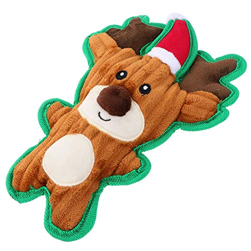PRETYZOOM Weihnachtshund Quietschspielzeug Welpe Kauspielzeug Hund Plüschtier Lustiges Hundespielzeug Rentier Quietschspielzeug für Welpe Kleine Hunde von PRETYZOOM