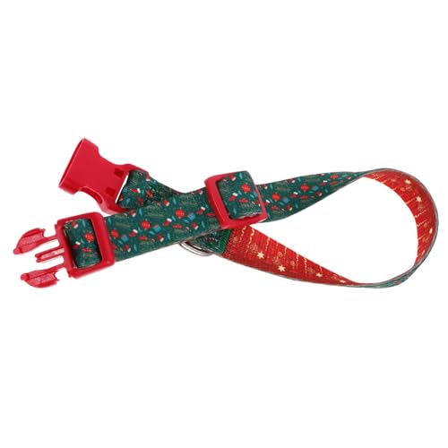 PRETYZOOM Weihnachts-hundehalsband Weihnachts-welpenhalsband Schnellverschluss Entzückendes Haustierhalsband Weich Bequem Größe M Grün Für Feiertage von PRETYZOOM