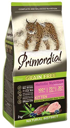 PRIMORDIAL Trockenfutter ohne Getreide speziell für Kätzchen, 2 kg von PRIMORDIAL