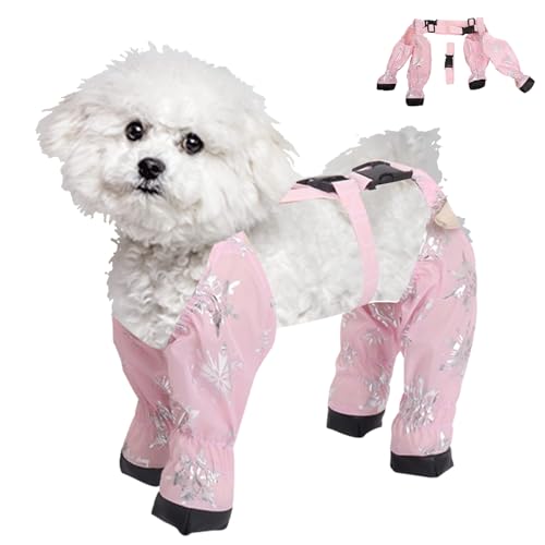 Hosenträgerstiefel für Hunde, Allwetterschuhe für Katzen, Hunde, atmungsaktiv, Schnee-Wanderschuhe, Traktions-Hunde-Leggings, Stiefel zum Wandern, Hosenträgerstiefel für heiße Gehwege von PRIMUZ
