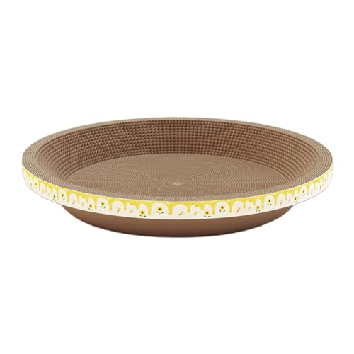 Katzenkratznapf, Katzenkratzer Karton, ovale Wellpappe, Hundekratzpad, Haustier-Nagelfeilenbrett für Katzen Indoor Grind Krallen Rest und Katzen Katzenkratznapf, Katzenkratzer Karton, ovale Wellpappe, Hundekratzpad, Haustier-Nagelfeilenbrett für Katzen Indoor Grind Krallen Rest und Katzen von PRIMUZ