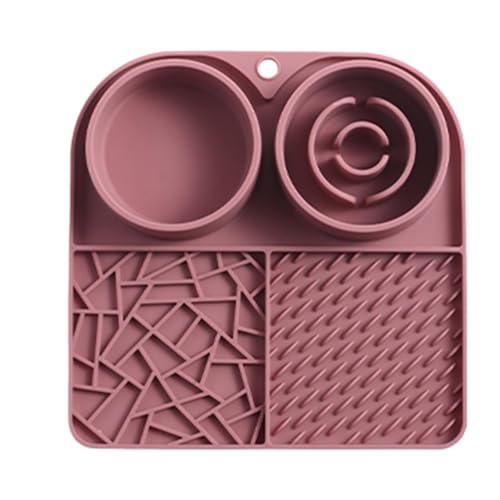 Pet Slow Food Matte, 2-in-1 Napf-Saugnäpfe Hund Lecken Pad Langsame Fütterung Puzzle Aktivität Für Stressabbau Langeweile Reduzieren Für Hunde & Katzen von PRIMUZ