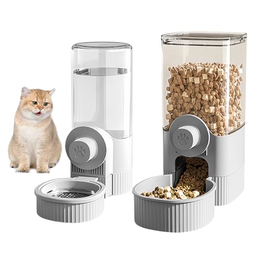 Automatischer Futter und Wasserspender: PRITOK 2 Stück Futterspender und Wasserspender für Haustiere 22x20x10cm/20x17x8cm, Set zur Fütterung von Hund und Katze, Hängend Futterspender für Katzen, Hunde Automatischer Futter und Wasserspender: PRITOK 2 Stück Futterspender und Wasserspender für Haustiere 22x20x10cm/20x17x8cm, Set zur Fütterung von Hund und Katze, Hängend Futterspender für Katzen, Hunde von PRITOK