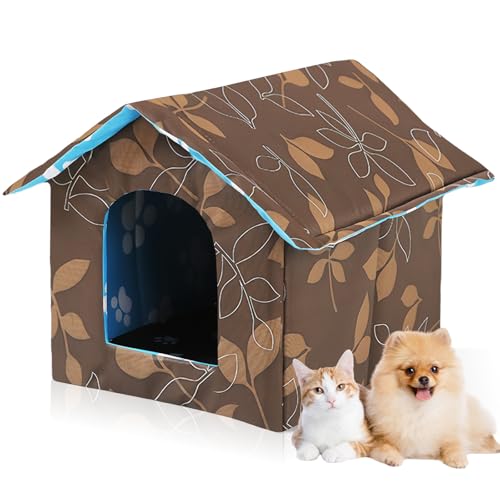 PRITOK Katzenhaus für Draußen Winterfest: Katzenhaus Outdoor Winterfest Wasserdicht Katzenhöhle Faltbares mit Abnehmbarem Kissen, Warm Katzenhöhle Haustierhaus für Streuner Haustiere (M) PRITOK Katzenhaus für Draußen Winterfest: Katzenhaus Outdoor Winterfest Wasserdicht Katzenhöhle Faltbares mit Abnehmbarem Kissen, Warm Katzenhöhle Haustierhaus für Streuner Haustiere (M) von PRITOK