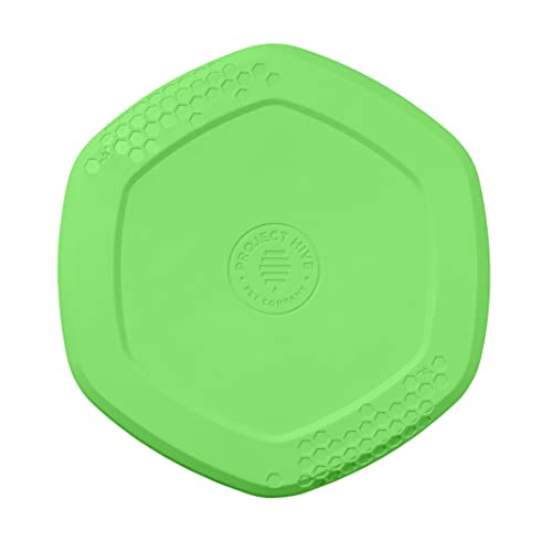 PROJECT HIVE ·PET COMPANY· - Tropischer Kokosduft - Hive Frisbee Disc für Hunde - Ideal zum Apportieren - Enthält eine Leckmatte auf der Rückseite - Schwimmt im Wasser, glattes Gleiten - Hergestellt von PROJECT HIVE ·PET COMPANY·